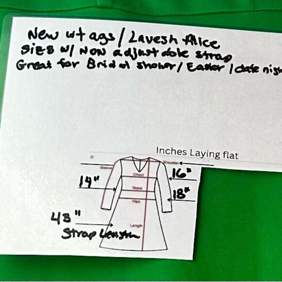 Lavish Alice Green Origami Ponte Dress Size 8 NWT - Picture 10 of 12